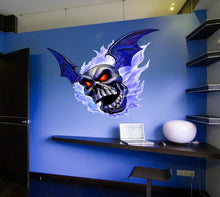 Load image into Gallery viewer, Flying Skull Decal, Flying Skull Sticker, Flying Skull Wall Decor
