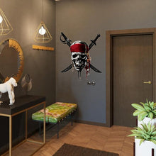 Load image into Gallery viewer, Pirate Skull Decal, Pirate Skull Sticker, Pirate Skull Wall Decor