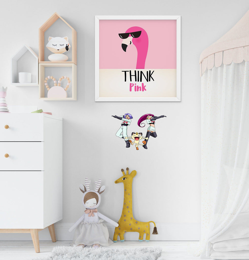 Anime Kids and Cat Wall Decal, Anime Kids and Cat Wall sticker, Anime Kids and Cat wall decor