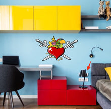Load image into Gallery viewer, Pirate Parrot Decal, Pirate Parrot Sticker, Pirate Parrot Wall Decor