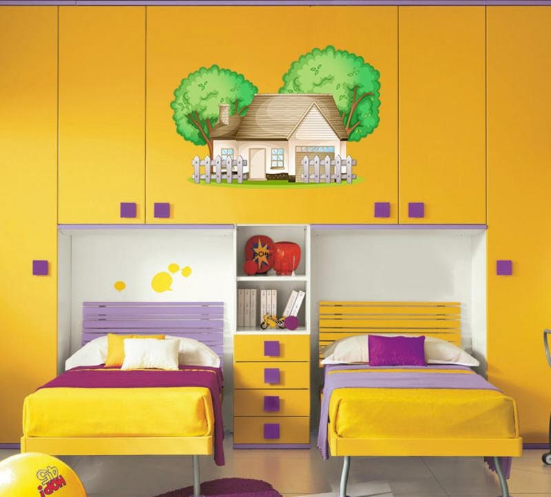 Nursery Tree House Decal, Nursery House Sticker, Nursery wall Decor