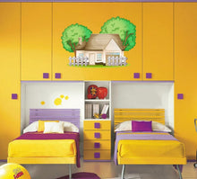 Load image into Gallery viewer, Nursery Tree House Decal, Nursery House Sticker, Nursery wall Decor