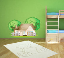 Load image into Gallery viewer, Nursery Tree House Decal, Nursery House Sticker, Nursery wall Decor