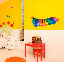 Load image into Gallery viewer, Colored Piano Keys Wall Decal, Colored Piano Keys Wall sticker, Colored Piano Keys wall decor
