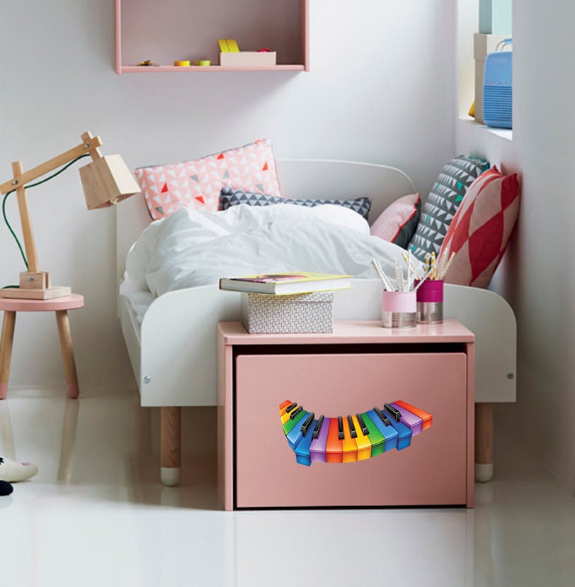 Colored Piano Keys Wall Decal, Colored Piano Keys Wall sticker, Colored Piano Keys wall decor