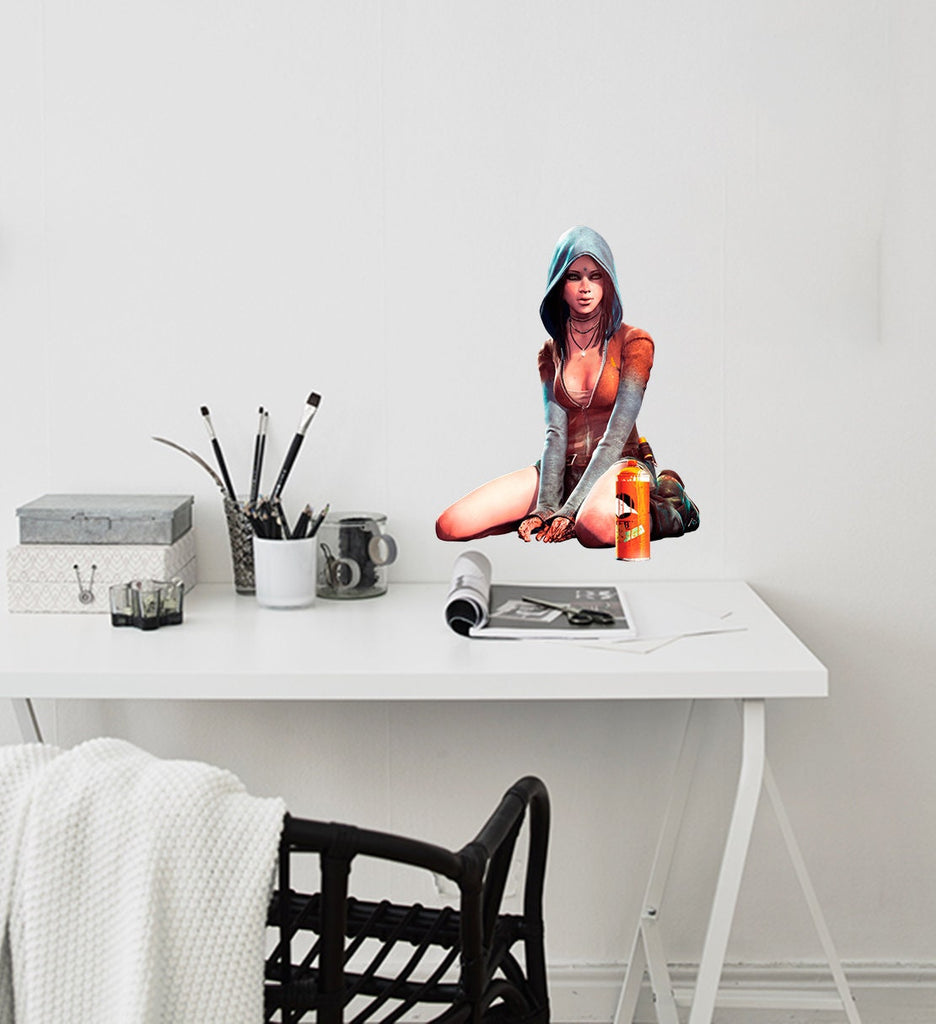 Graffiti Girl Wall Decal, Graffiti Girl Wall sticker, Graffiti Girl wall decor