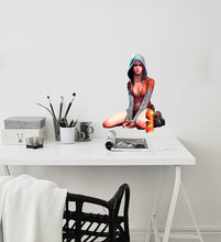 Load image into Gallery viewer, Graffiti Girl Wall Decal, Graffiti Girl Wall sticker, Graffiti Girl wall decor
