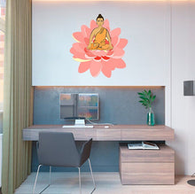 Load image into Gallery viewer, Lotus Yoga Wall Decal, Lotus Yoga Wall sticker, Lotus Yoga wall decor
