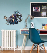 Load image into Gallery viewer, Fantasy Anime Girl Decal, Fantasy Anime Girl Sticker, Fantasy Anime Girl Wall Decor