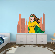Load image into Gallery viewer, Super Girl Wall Decal, Super Girl Wall sticker, Super Girl wall decor