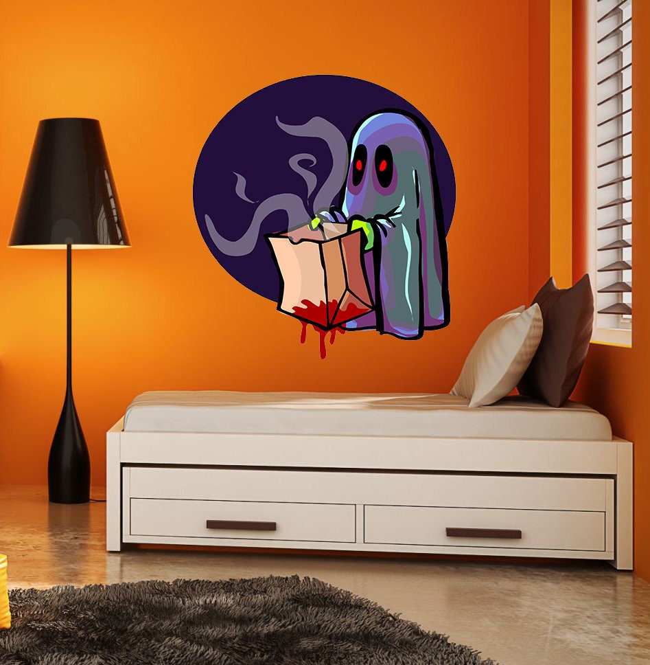 Evil Ghost Wall Decal, Evil Ghost Wall sticker, Evil Ghost wall decor