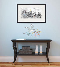 Load image into Gallery viewer, Bird and Flowers Wall Sticker, Bird Sticker, Bird Decal, Bird Wall Decor