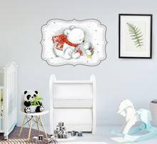 Load image into Gallery viewer, Polar Teddy Bear Decal, Polar Teddy Bear Sticker, Polar Teddy Bear Wall Decor