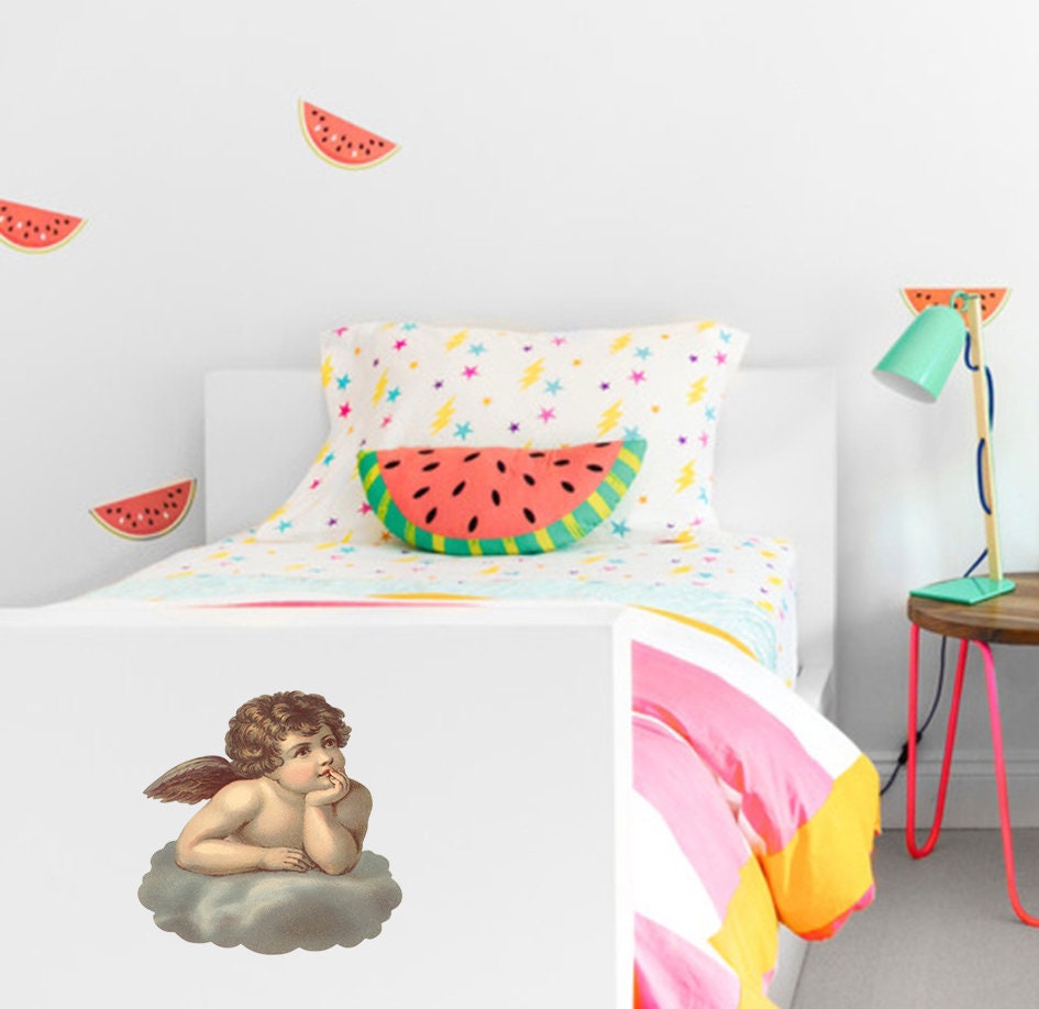 Cherub on a Cloud Decal, Cherub on a Cloud Sticker, Cherub on a Cloud Wall Decor