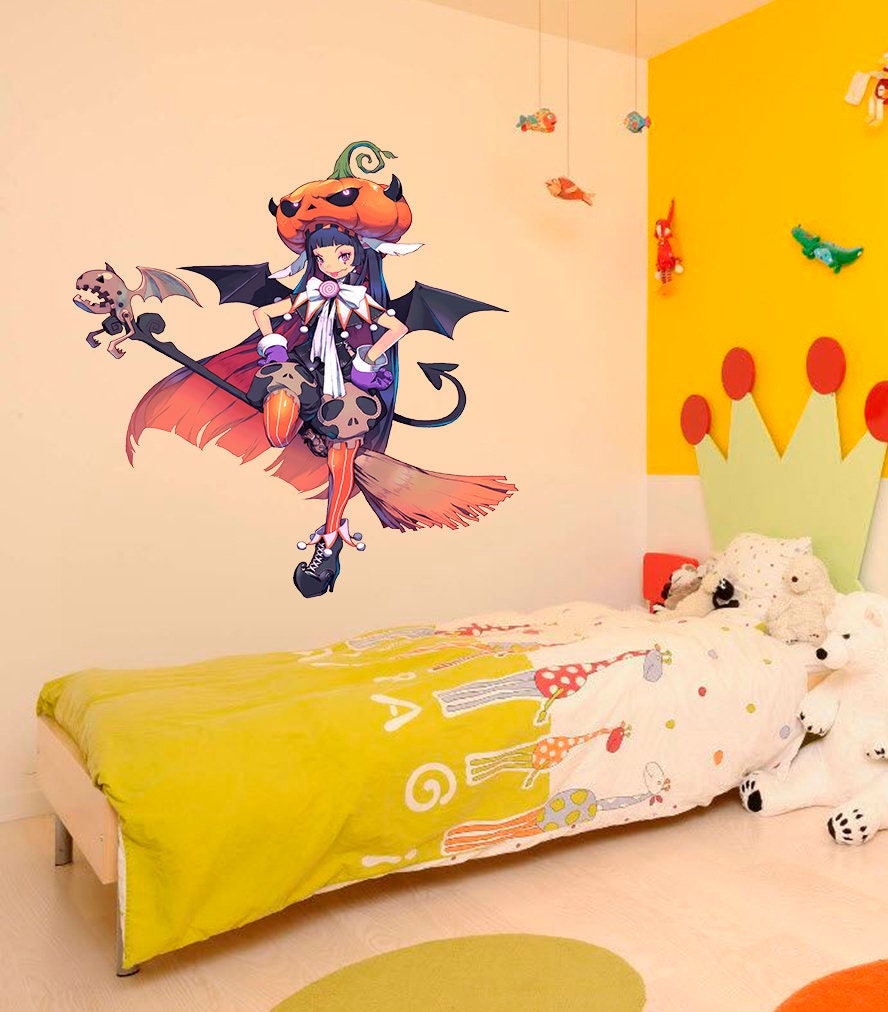 Halloween Anime Wall Decal, Halloween Anime Wall sticker, Halloween Anime wall decor