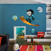 Load image into Gallery viewer, Skier Wall Decal, Skier Wall sticker, Skier wall decor
