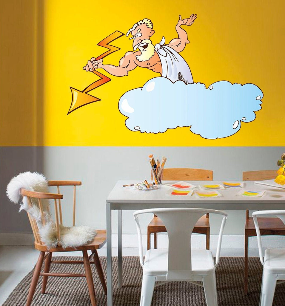 Zeus Wall Decal, Zeus Wall sticker, Zeus wall decor