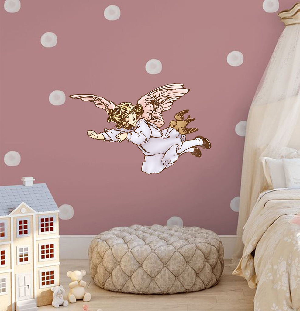 Baby Angel Decal, Baby Angel Sticker, Spiritual Decor, Church Decor