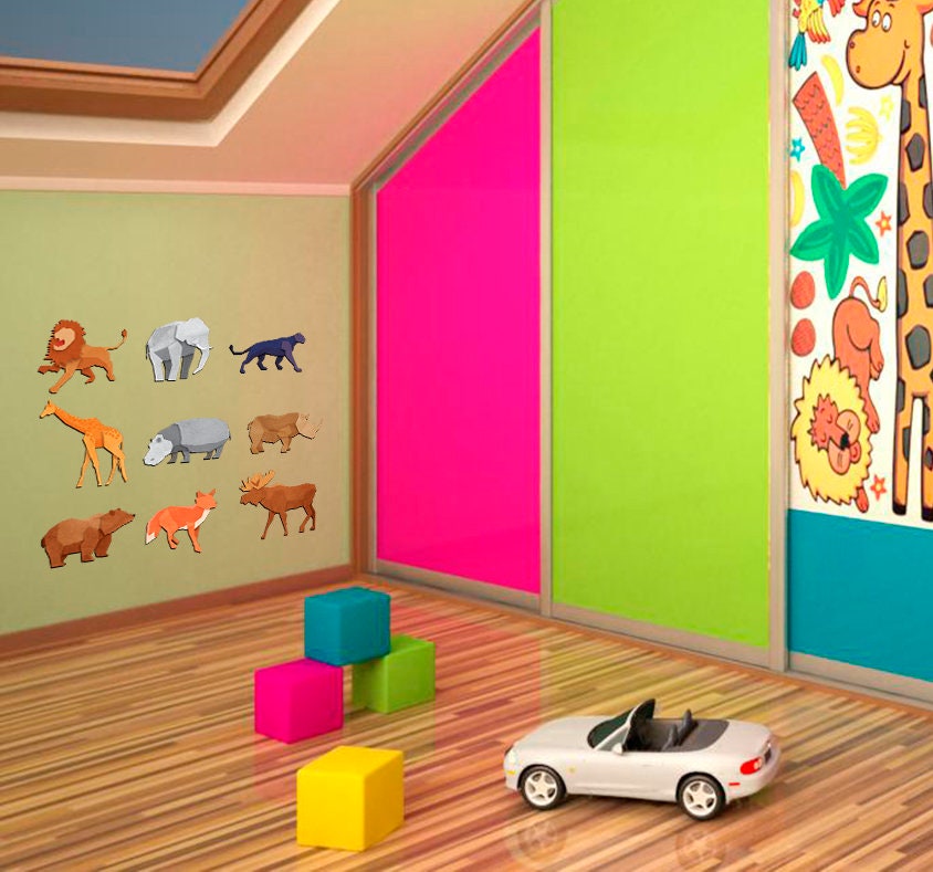 Animals for Nursery Decal, Animals for Nursery Sticker, Animals for Nursery Wall Decor