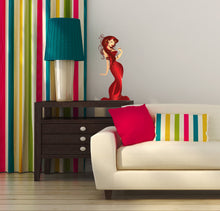 Load image into Gallery viewer, Lady in Red Dress Decal, Lady in Red Dress Sticker, Lady in Red Dress Wall Decor