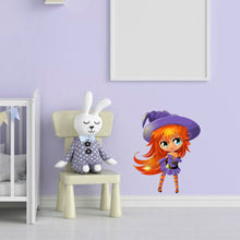 Load image into Gallery viewer, Baby Witch Wall Decal, Baby Witch Sticker, Baby Witch Nursery Decor