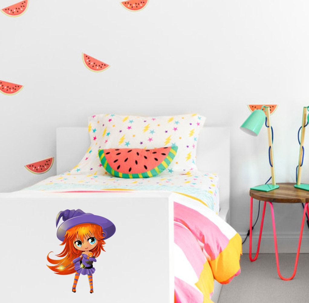 Baby Witch Wall Decal, Baby Witch Sticker, Baby Witch Nursery Decor