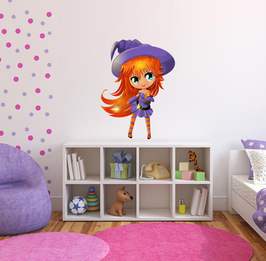 Baby Witch Wall Decal, Baby Witch Sticker, Baby Witch Nursery Decor