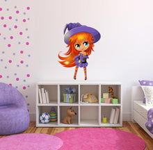 Load image into Gallery viewer, Baby Witch Wall Decal, Baby Witch Sticker, Baby Witch Nursery Decor