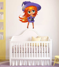 Load image into Gallery viewer, Baby Witch Wall Decal, Baby Witch Sticker, Baby Witch Nursery Decor