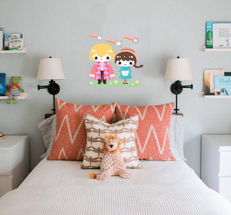 Kids Friendship Decal, Kids Friendship Sticker, Kids Friendship Nursery Decor