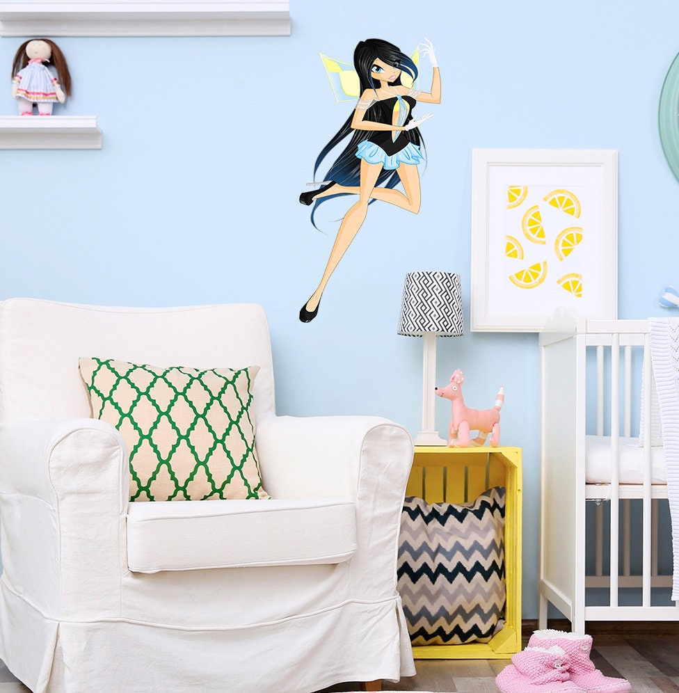 Hot Fairy Decal, Hot Fairy Sticker, Hot Fairy Wall Decor