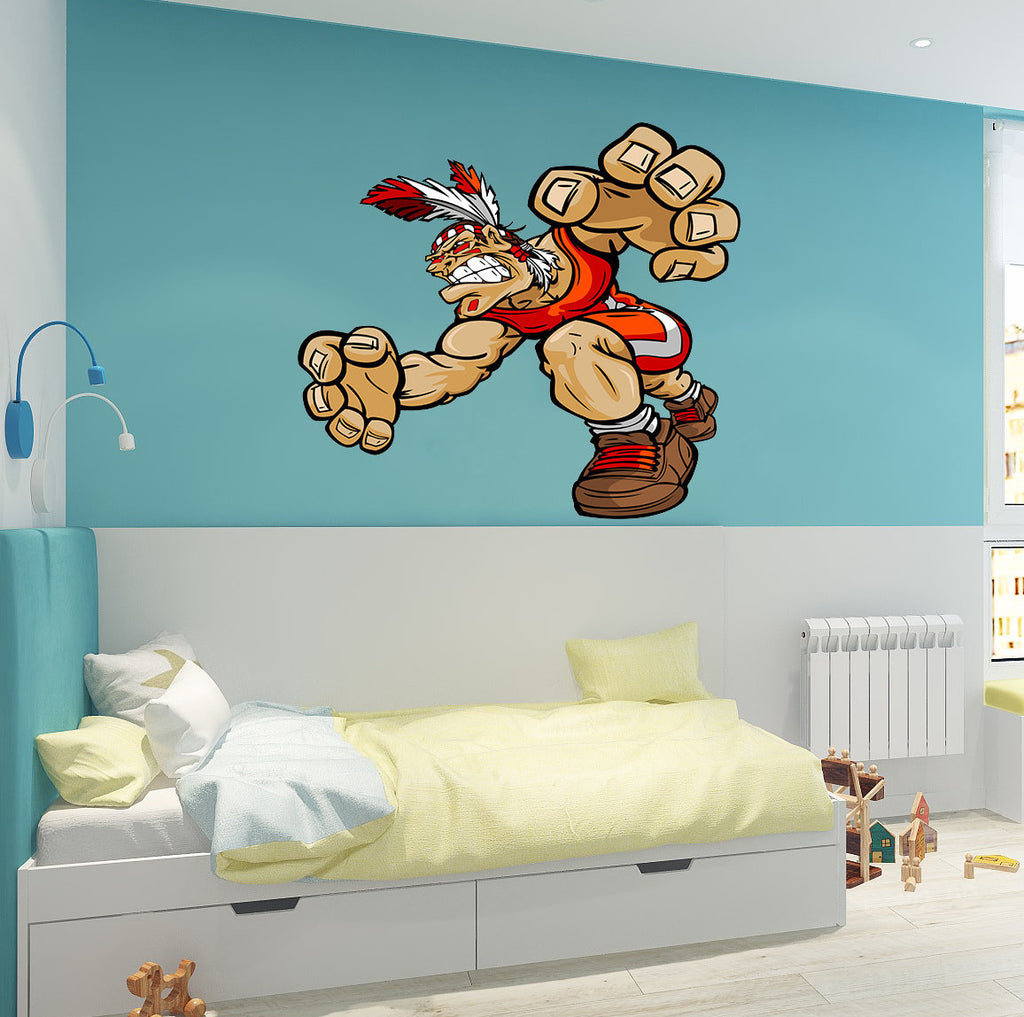 Indian Warrior Decal, Indian Warrior Sticker, Indian Warrior Wall Decor