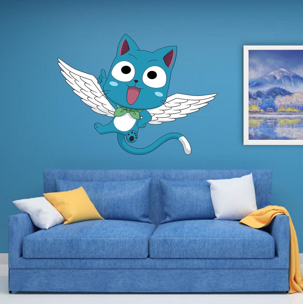 Angel Kitty Wall Decal, Angel Kitty Sticker, Angel Kitty Wall Decor