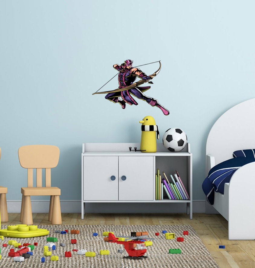 Superhero Wall Decal, Superhero Wall sticker, Superhero wall decor
