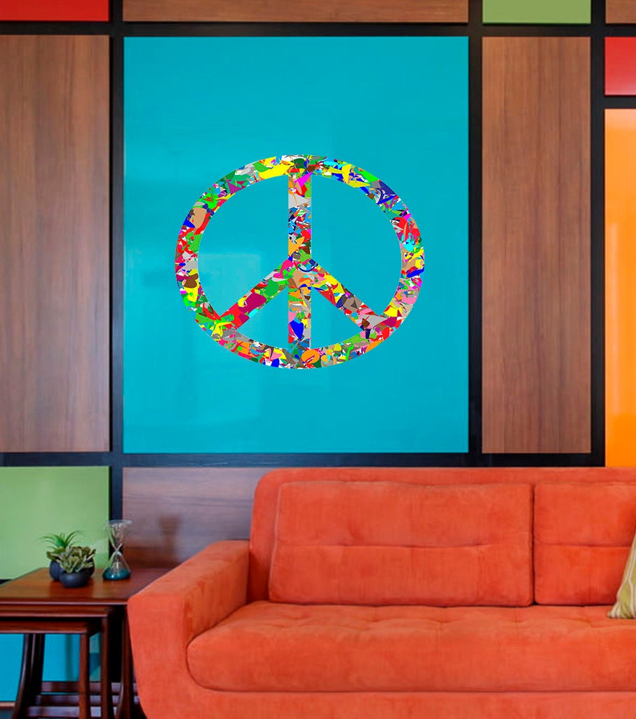 Peace Sign Decal, Peace Sign Sticker, Peace Sign Wall Decor