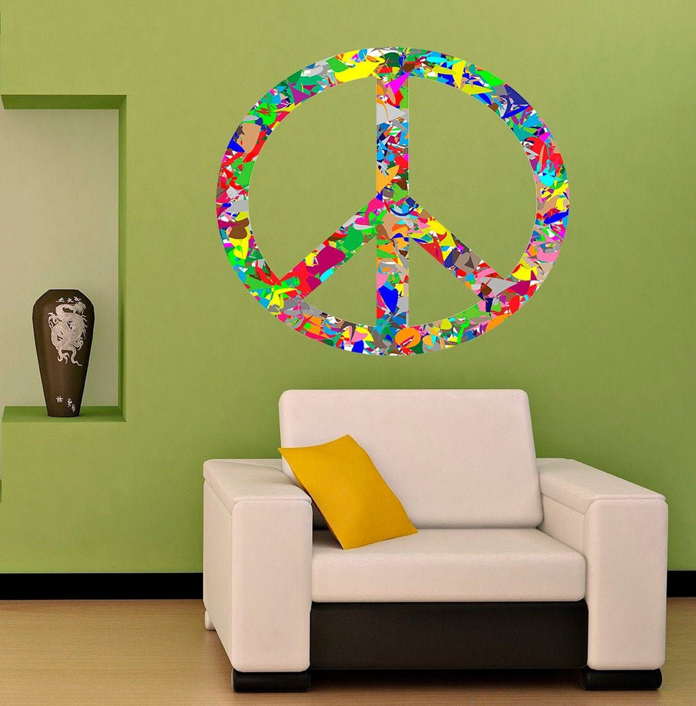 Peace Sign Decal, Peace Sign Sticker, Peace Sign Wall Decor