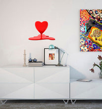 Load image into Gallery viewer, Painted Heart Decal, Painted Heart Sticker, Painted Heart Wall Decor