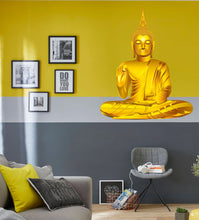 Load image into Gallery viewer, Golden Buddha Sticker, Golden Buddha Wall Decal, Golden Buddha Wall Decor
