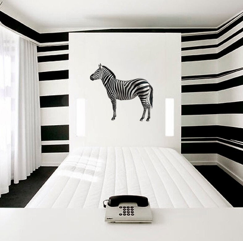 Zebra Decal, Zebra Sticker, Zebra Wall Decor