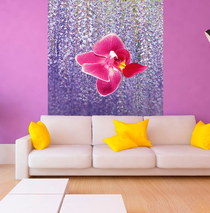 Orchid Petals Wall Decal, Orchid Petals Wall sticker, Orchid Petals wall decor