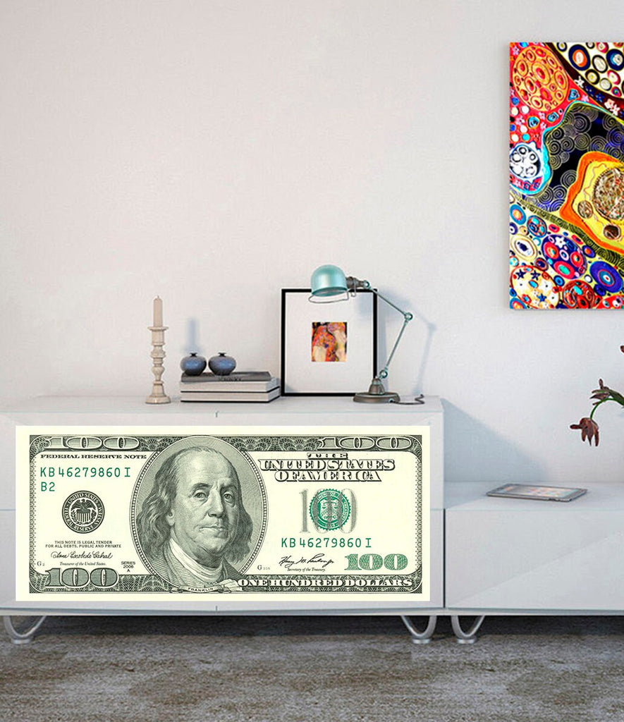 Hundred Dollar Bill Decal, Hundred Dollar Bill, Money Sticker, Money Decal