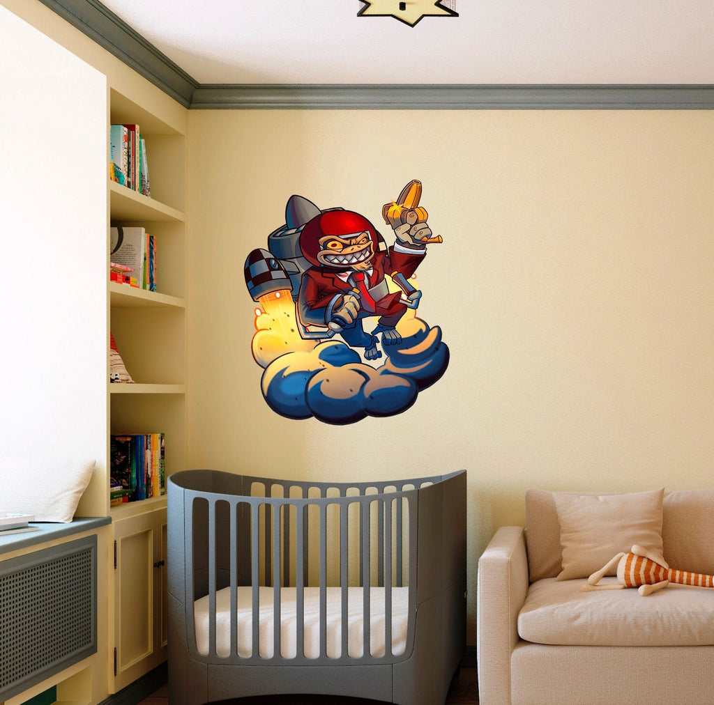 Space Monkey Decal, Space Monkey Sticker, Space Monkey Wall Decor