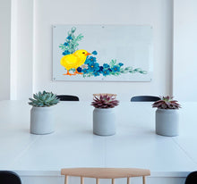 Load image into Gallery viewer, Chick and Flowers Decal, Chick and Flowers Sticker, Chick and Flowers Wall Decal