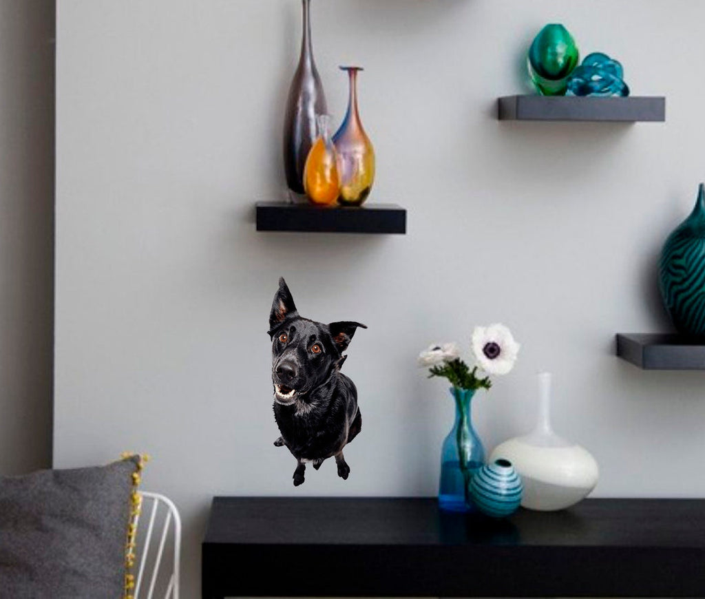 3D Dog Decal, 3D Dog sticker, 3D Dog Wall Decor