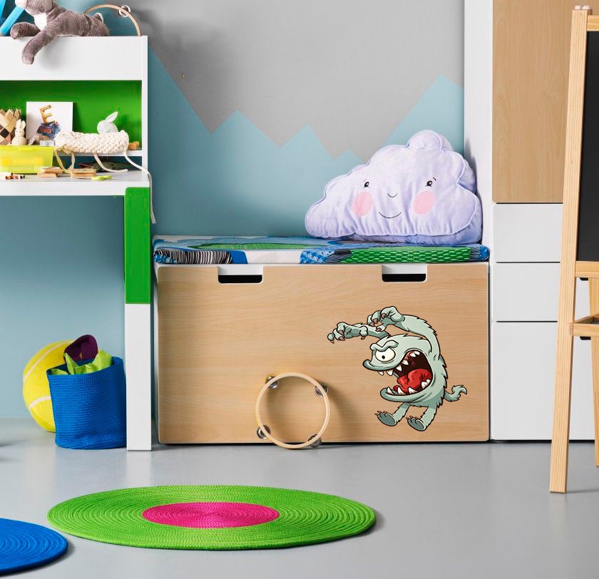 Evil Monster Wall Decal, Evil Monster Wall sticker, Evil Monster wall decor