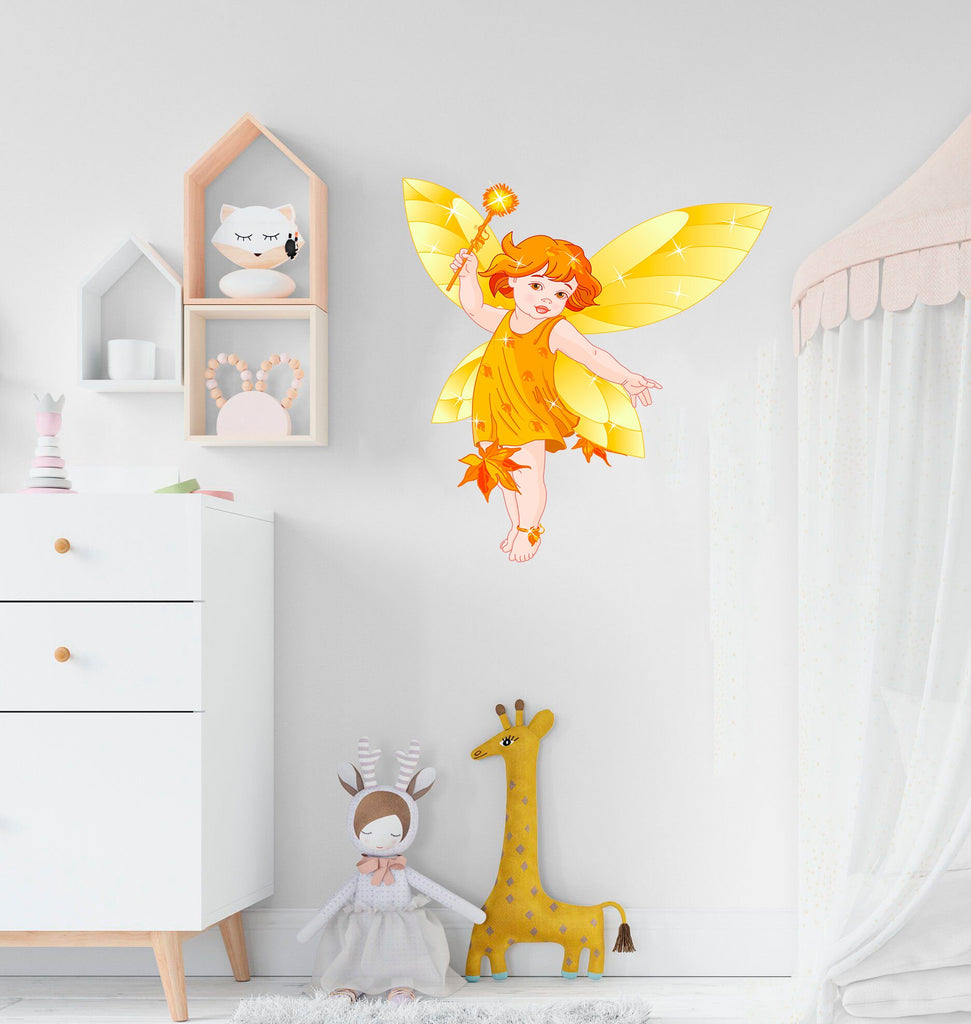 Autumn Angel Decal, Autumn Angel Sticker, Autumn Angel Wall Decor