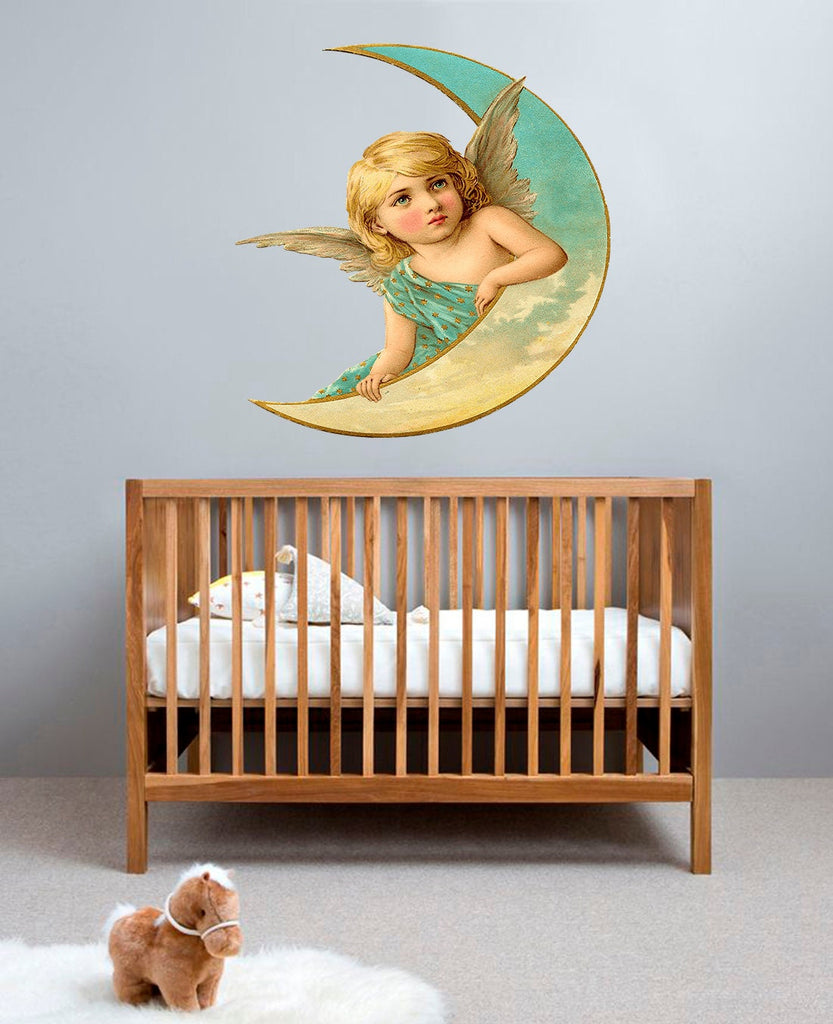 Cute Angel Decal, Cute Angel Sticker, Cute Angel Nursery Decor
