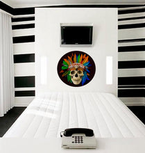 Load image into Gallery viewer, Indian Skull Sticker, Indian Skull Decal, Indian Skull Wall Decor