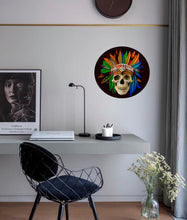 Load image into Gallery viewer, Indian Skull Sticker, Indian Skull Decal, Indian Skull Wall Decor
