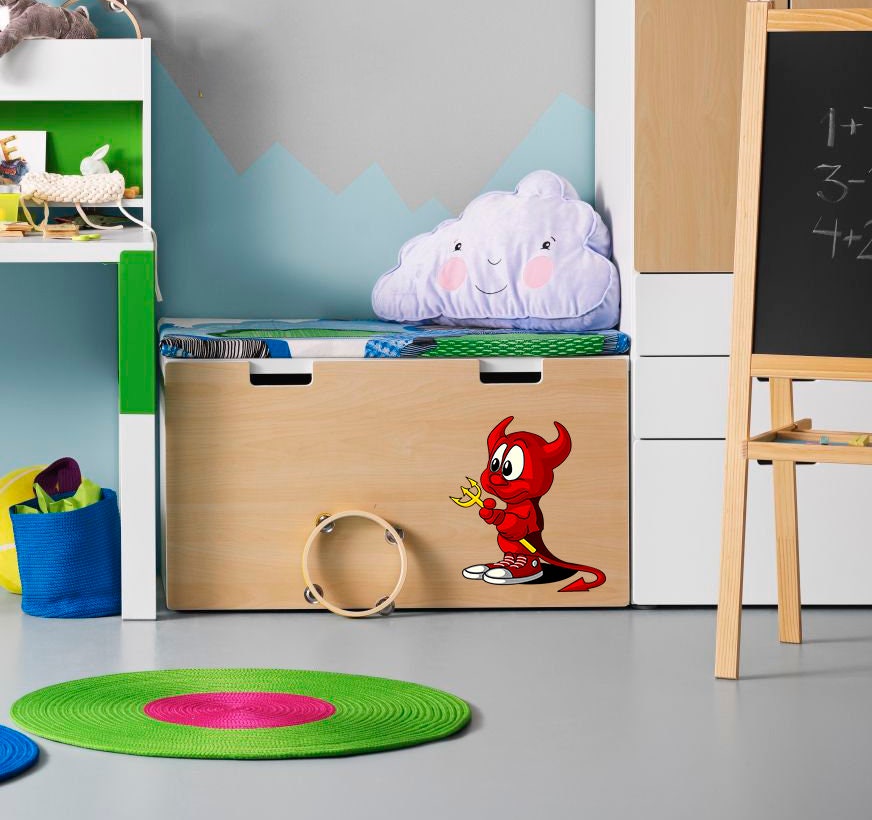 Baby Devil Wall Decal, Baby Devil Wall sticker, Baby Devil wall decor